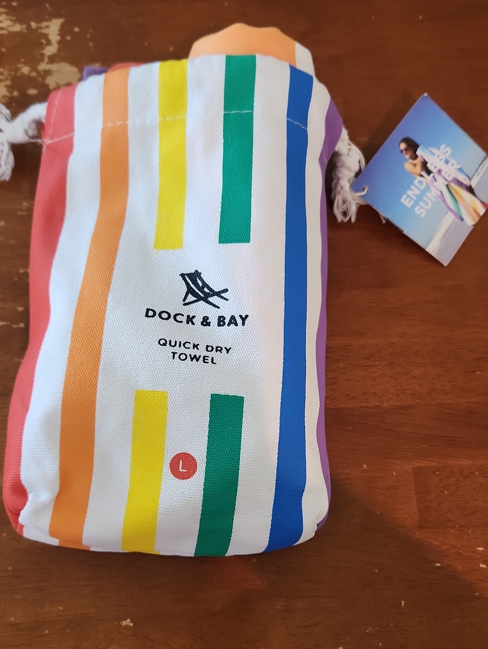 Dock & Bay Quick Dry Towel in Matching Travel Bag— Rainbow Stripe